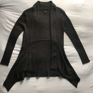 Shawl collar long cardigan